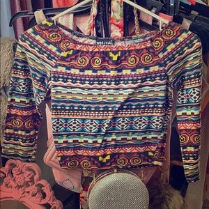 Wet seal tribal crop top